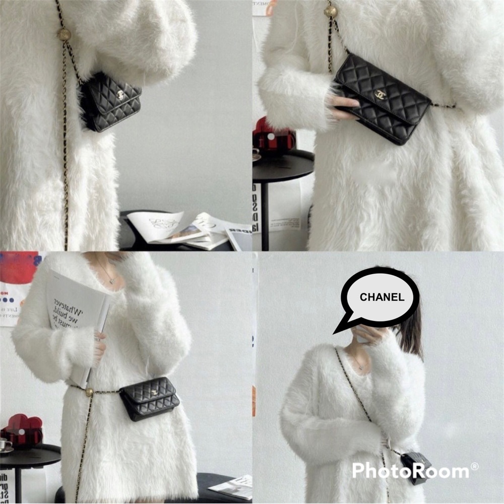 ❌❌ SOLD Chanel 23C Black Pearl Crush Gold Chain Adjustable Crossbody Handbag Bag - Picture 3 of 16